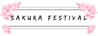 sakura festival logo with pink flowers